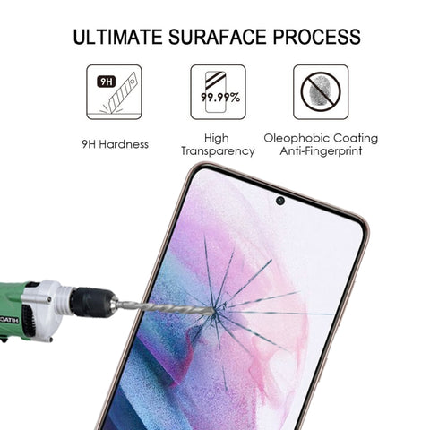9H zaščitno steklo za Samsung S21 Plus 5G | Full Cover, črn rob
