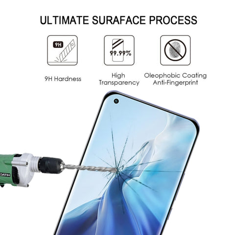 9H kaljeno zaščitno steklo za Xiaomi MI 11 / Mi 11 Ultra 5G | Črn rob, Full Glue