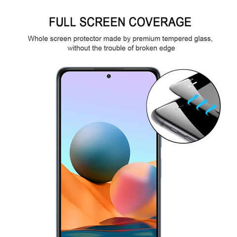 9H kaljeno zaščitno steklo za Xiaomi Redmi Note 10 Pro / 10 Pro Max | Črn rob, Full Glue