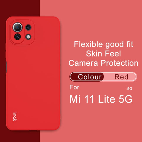 Ovitek za  Xiaomi (Mi) 11 Lite 5G (NE) IMAK | IMAK Silikonski, rdeč