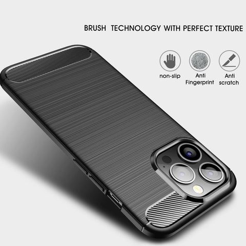 Ovitek za iPhone 13 Pro | Carbon vzorec | Črn