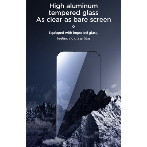 JOYROOM Premium zaščitno steklo za iPhone 14/13/13 Pro | Full Glue, Črn rob