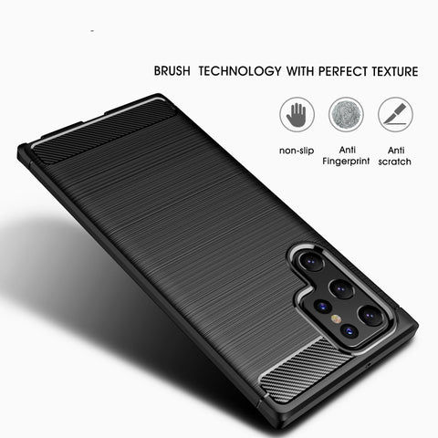 Ovitek za Samsung S22 Ultra | Carbon vzorec | Temno moder