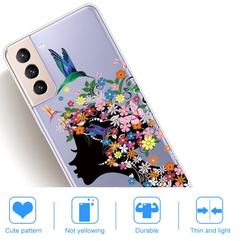 Ovitek za Samsung S22 5G | Dekle z rožami