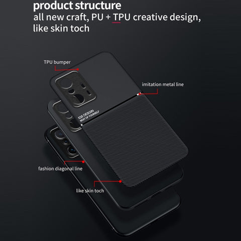Eleganten ovitek za Xiaomi 11T (Pro), magnet, črn