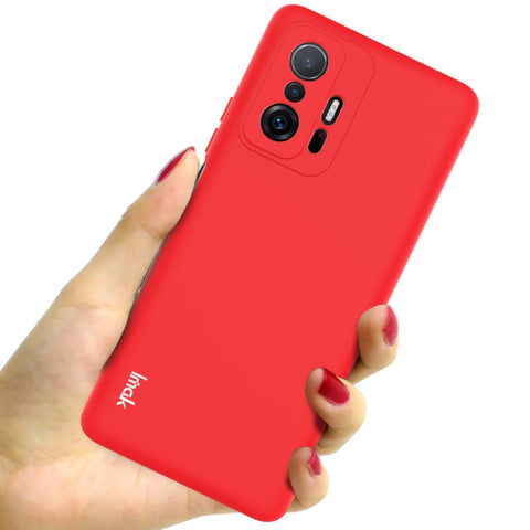 Ovitek za  Xiaomi 11T (Pro) | IMAK Silikonski , rdeč