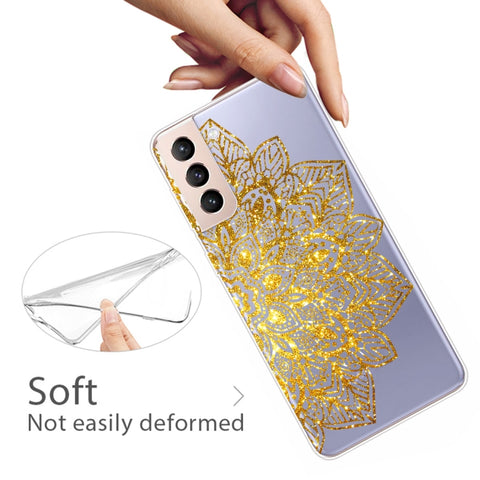 Ovitek za Samsung S22 Plus 5G | Prozoren, Zlata mandala