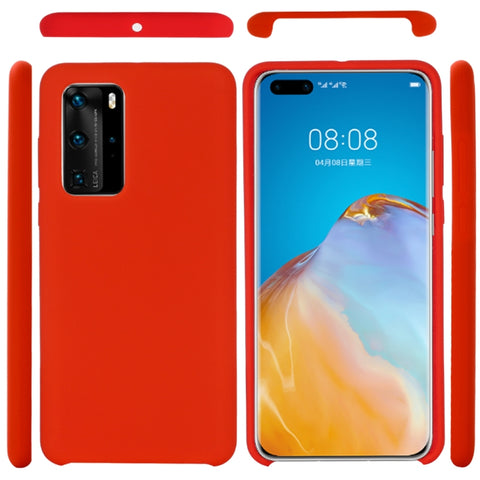 Ovitek za Huawei P40 | Liquid Silicone | Rdeč