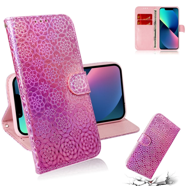 Eleganten etui/ovitek za iPhone 14 Plus, Hologram, Pink