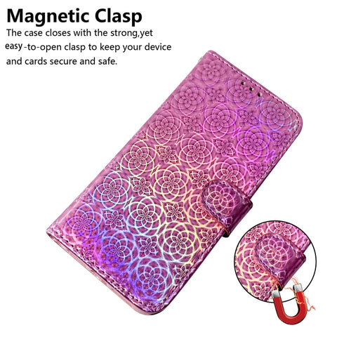 Eleganten etui/ovitek za iPhone 14 Pro, Hologram, Pink