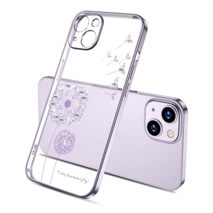 Ovitek za iPhone 14 | Regrat s kristali, vijoličen