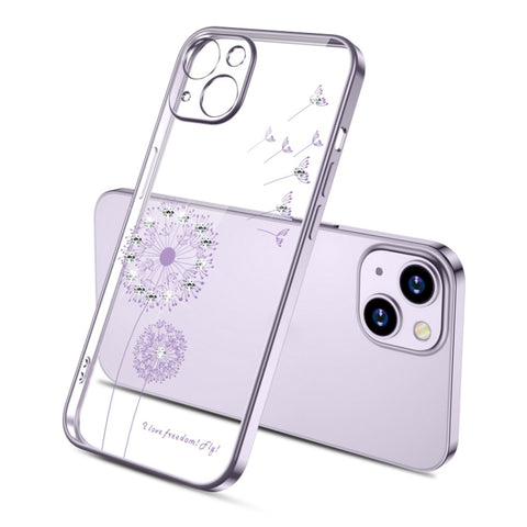 Ovitek za iPhone 14 | Regrat s kristali, vijoličen