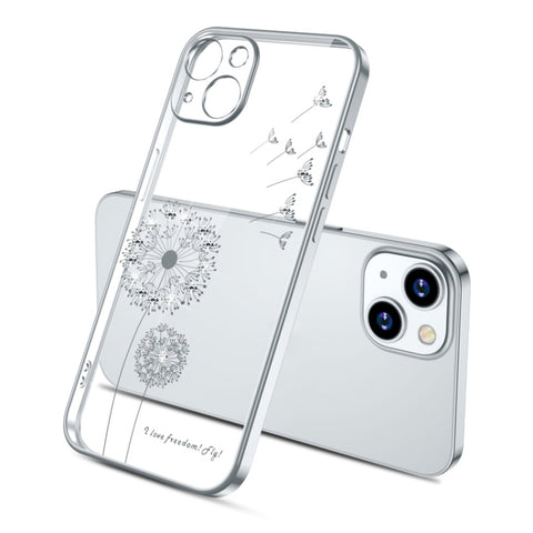 Ovitek za iPhone 14 Pro | Regrat s kristali, srebrn