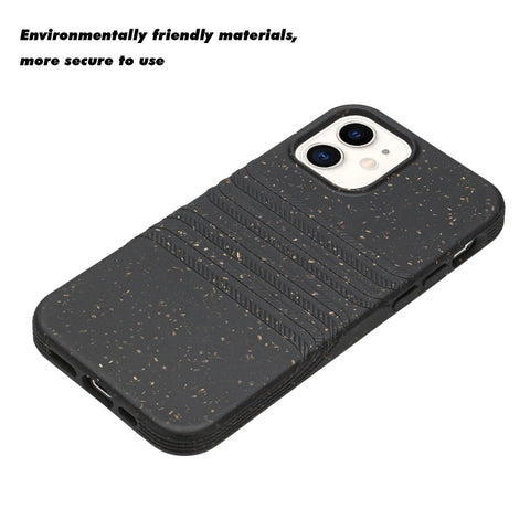 Ovitek za iPhone 12 mini Wheat Straw bio razgradljiv, Črn