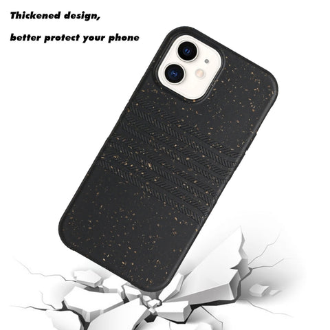 Ovitek za iPhone 12 mini Wheat Straw bio razgradljiv, Črn