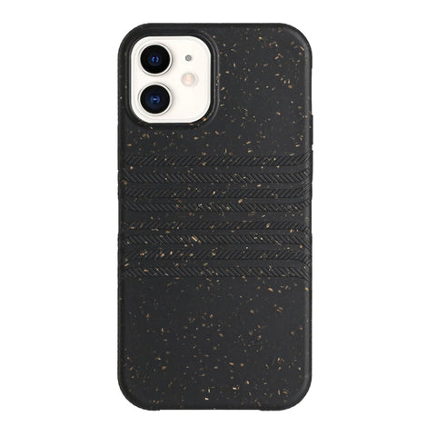 Ovitek za iPhone 12 mini Wheat Straw bio razgradljiv, Črn