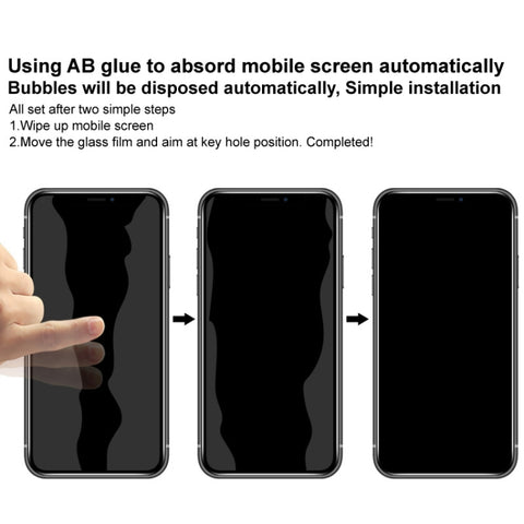 IMAK Anti-spy zaščitno steklo za iPhone 14 | Full Glue, črn rob