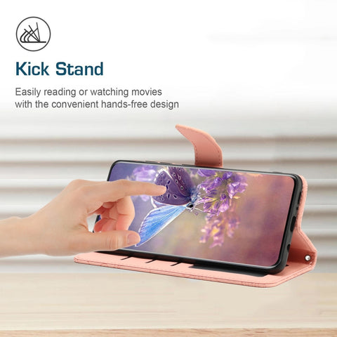 Eleganten etui/ovitek za  Samsung A54 5G, Pink, metulji