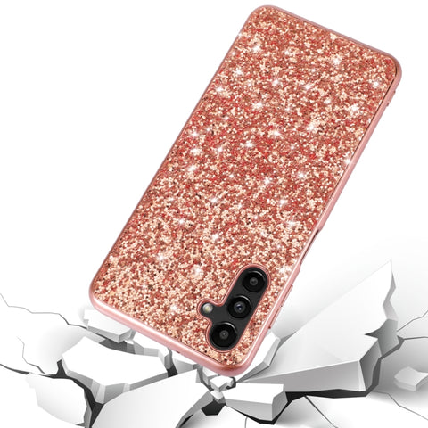 Ovitek za Samsung A54 5G, Glitter Powder, Rose Gold
