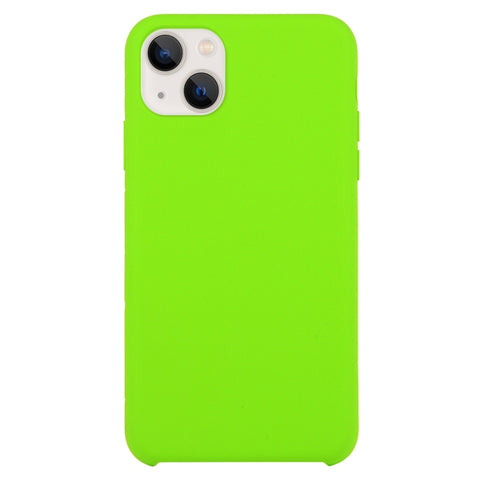 Liquid Silicone ovitek za iPhone 15, Flouo zelena