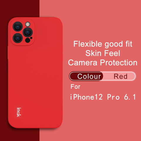 Ovitek za iPhone 12 Pro | IMAK Silikonski | Rdeč