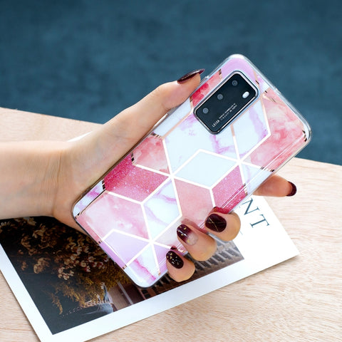 Ovitek za Huawei P40 | Rožnati marmor