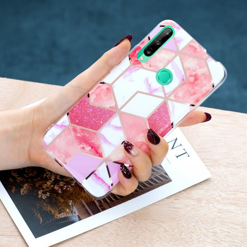 Ovitek za Huawei P40 Lite E | Rožnati marmor