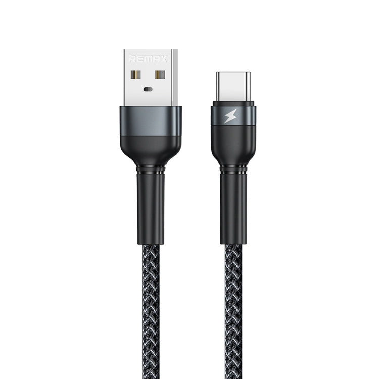 REMAX USB-A/USB-C Fast Charge podatkovni in napajalni kabel | Črn, 1 m