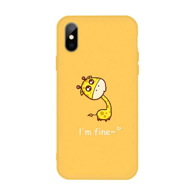Ovitek za iPhone SE 2020, 7 in 8 | Žirafa | Rumen