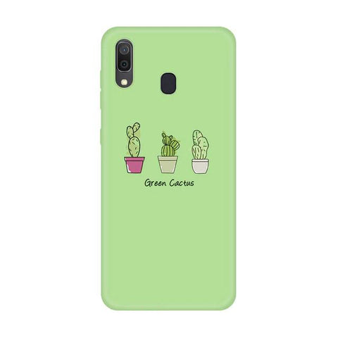 Silikonski ovitek - Samsung A10 | Limeta barva, kaktusi v vrsti