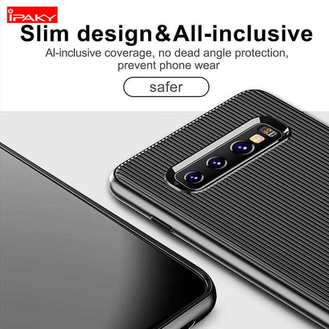 Ovitek za Samsung Note10 Plus | IPAKY Suitcase Stripe | Črn