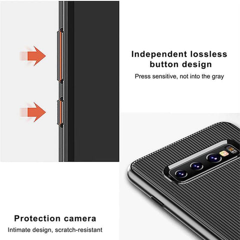 Ovitek za Samsung S10 Plus | IPAKY Suitcase Stripe | Rdeč