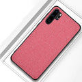 Shock-Proof ovitek za Huawei P Smart Plus 2019 | Relief tekstila, Pink barva