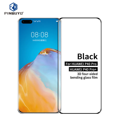 PINWUYO Premium zaščitno steklo za Huawei P40 Pro | Full Glue, črn rob