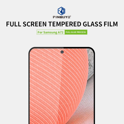 Premium Full Glue zaščitno steklo za Samsung A72 5G/4G | Pinwuyo, črn rob