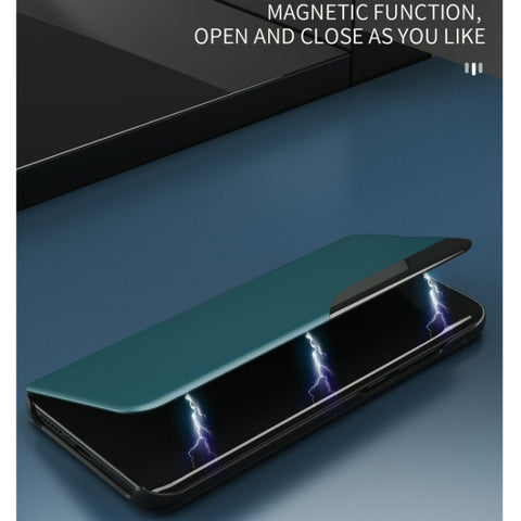 Etui/ovitek s prednjim okencem za Samsung S21 5G | Moder