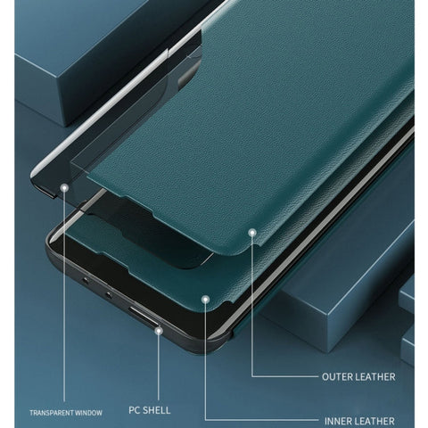 Etui/ovitek s prednjim okencem za Samsung A73 5G | Črn