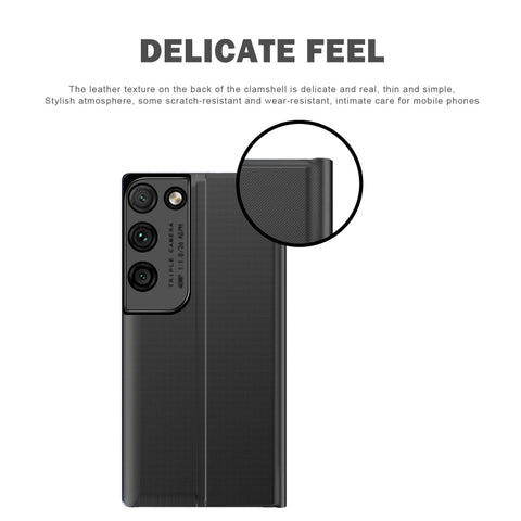 Etui/ovitek s prednjim oknom za Samsung S21 Ultra 5G | Črn