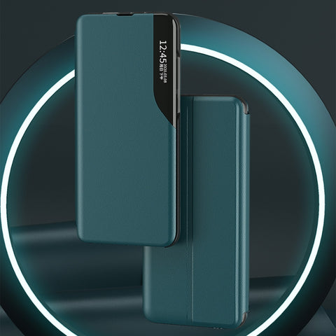 Etui/ovitek s prednjim okencem za Samsung S21 FE |  Rdeč