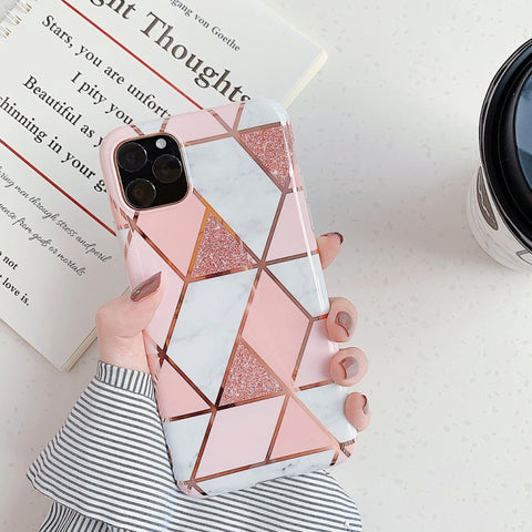 Ovitek za iPhone 11 | Pink, vzorec marmorja