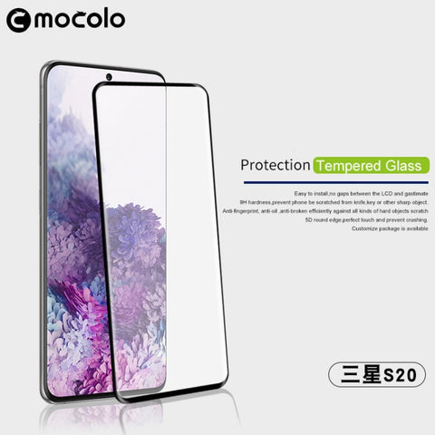 Mocolo Premium zaščitno steklo za Samsung S20 | Full Glue, črn rob