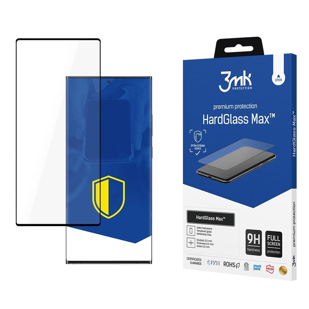 3mk HardGlass Max Premium zaščitno steklo za Samsung S22 Ultra