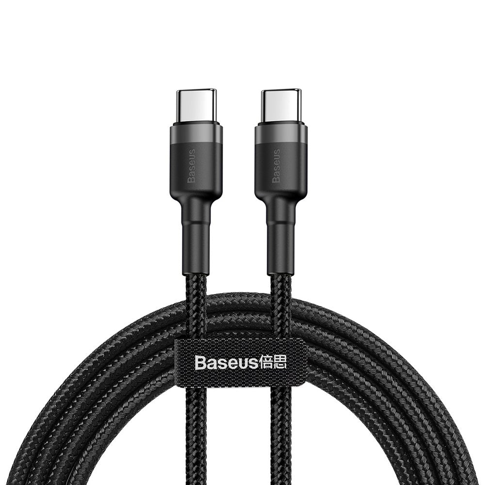 BASEUS USB-C/USB-C Fast Charge podatkovni in napajalni kabel, Črn, 2m