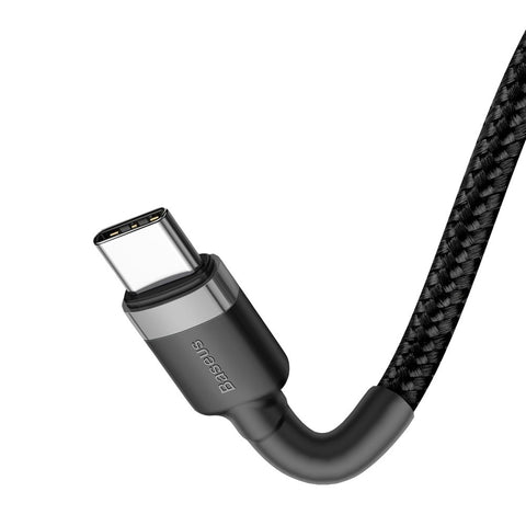 BASEUS USB-C/USB-C Fast Charge podatkovni in napajalni kabel, Črn, 2m