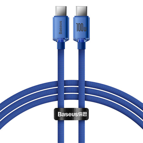 BASEUS Crystal Shine USB-C/USB-C 100W Fast Charge kabel, Moder, 1,2m