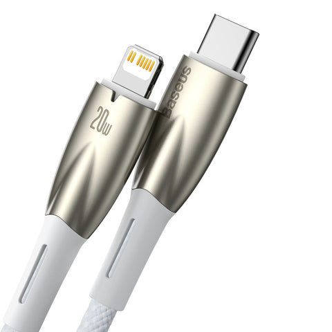 BASEUS Glimmer USB-C/Lightning Fast Charge kabel, Bel, 2m