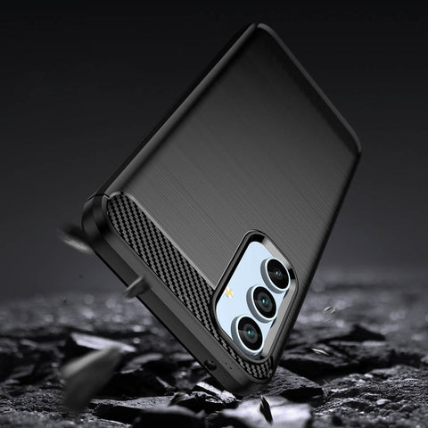 Ovitek za Samsung A54 5G, Carbon vzorec, Črn