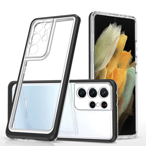 Hibriden ovitek za Samsung S23 Ultra, Robusten, Črn