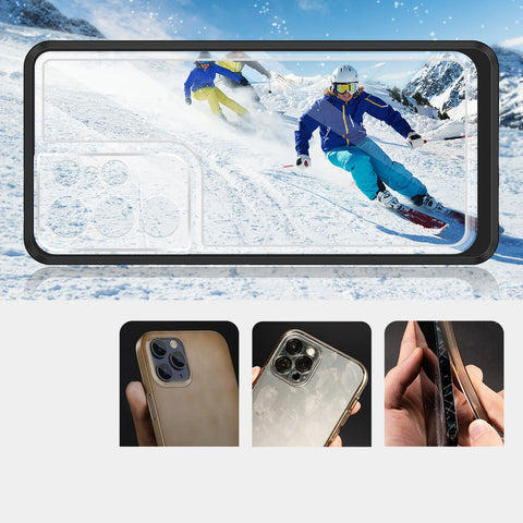 Hibriden ovitek za Samsung S23 Ultra, Robusten, Črn