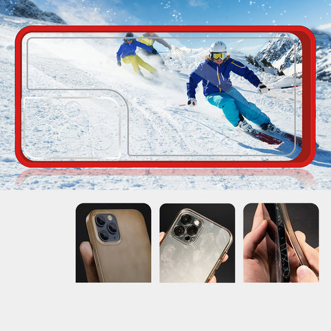 Hibriden ovitek za Samsung S23 Ultra, Robusten, Rdeč